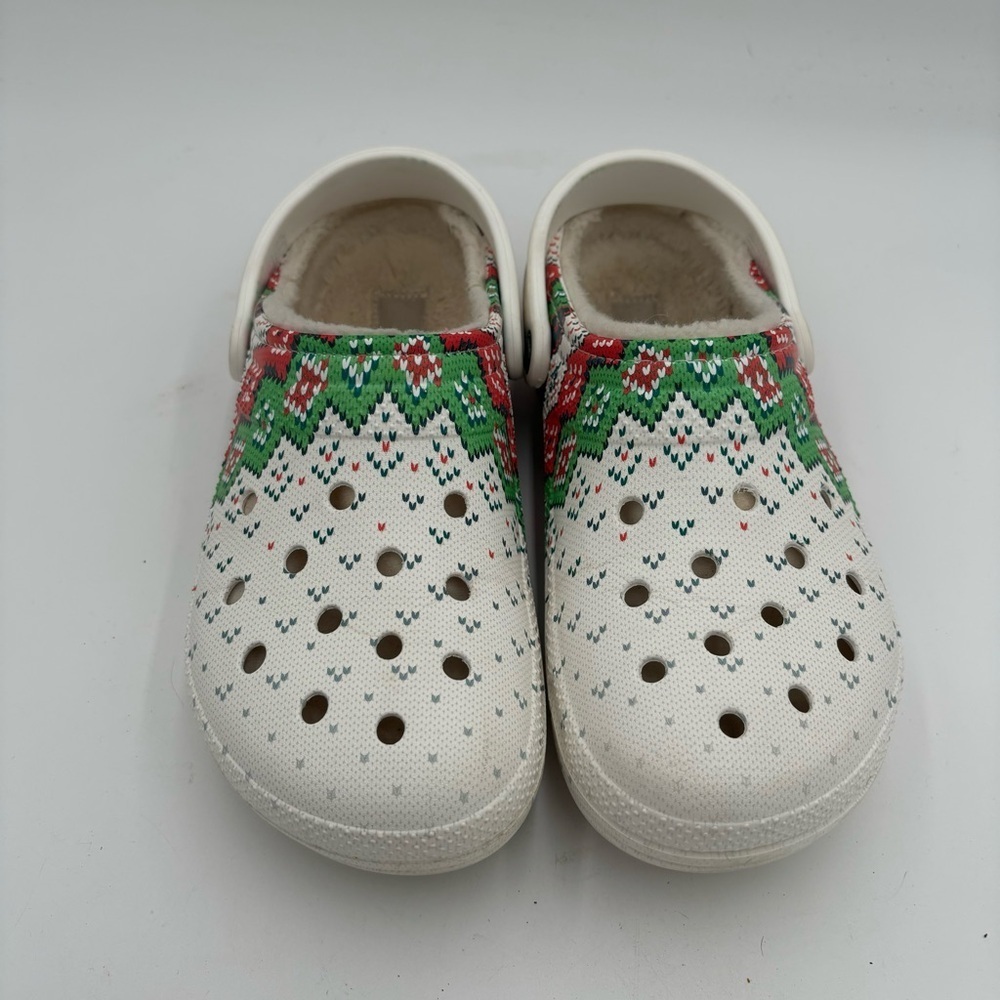 Christmas Classic Clogs Holiday Lined Winter ugly sweater W11/M9 charms - Picture 5 of 11